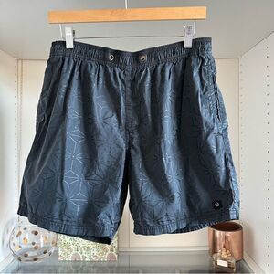 Zanerobe Geometric Pattern Pull On Elastic Waist Boardshort Swim Short Size 32